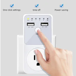 Interruptor de temporizador electrónico de 6 horas, enchufe europeo, británico, estadounidense, FR, temporizador de cocina, toma de sincronización de salida, enchufe Protector de voltaje automático, 220V, 120V