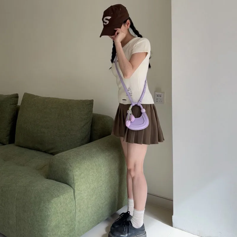 MILANCEL Summer Kids Handbag 5-12T Cute Tulip Girls Shoulder Bag 8 Colors Minimalist Children Mini Bag - view 3