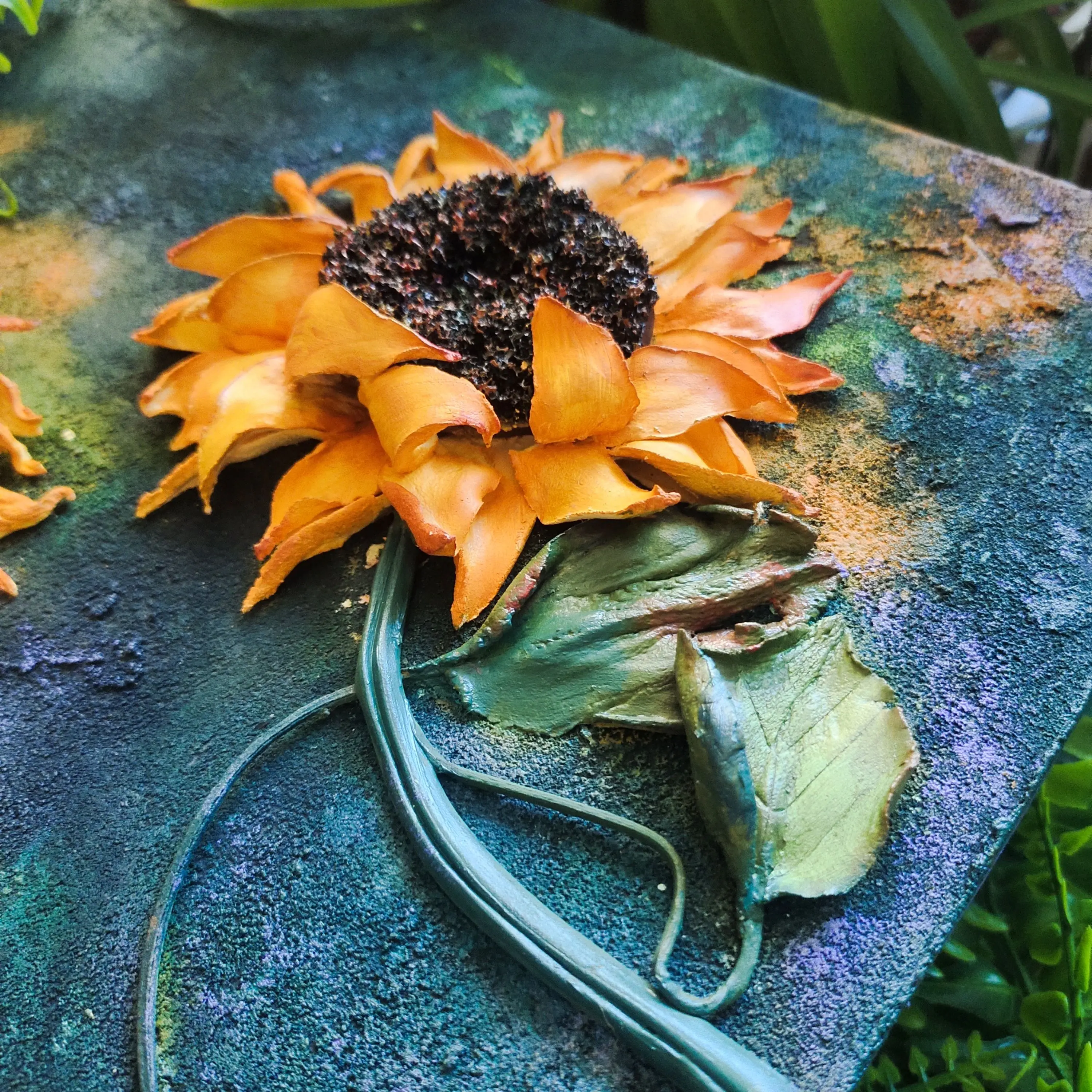 

0034 Wilted Sunflower 3D Floral Decoration Decorative Painting Fresh Oil Painting Acrylic Canvas Painting Modern Art Wall Decor