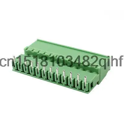 Pair AC 300V 10A 5.08mm Spacing 12 Pin Screw Pluggable Terminal Block Green