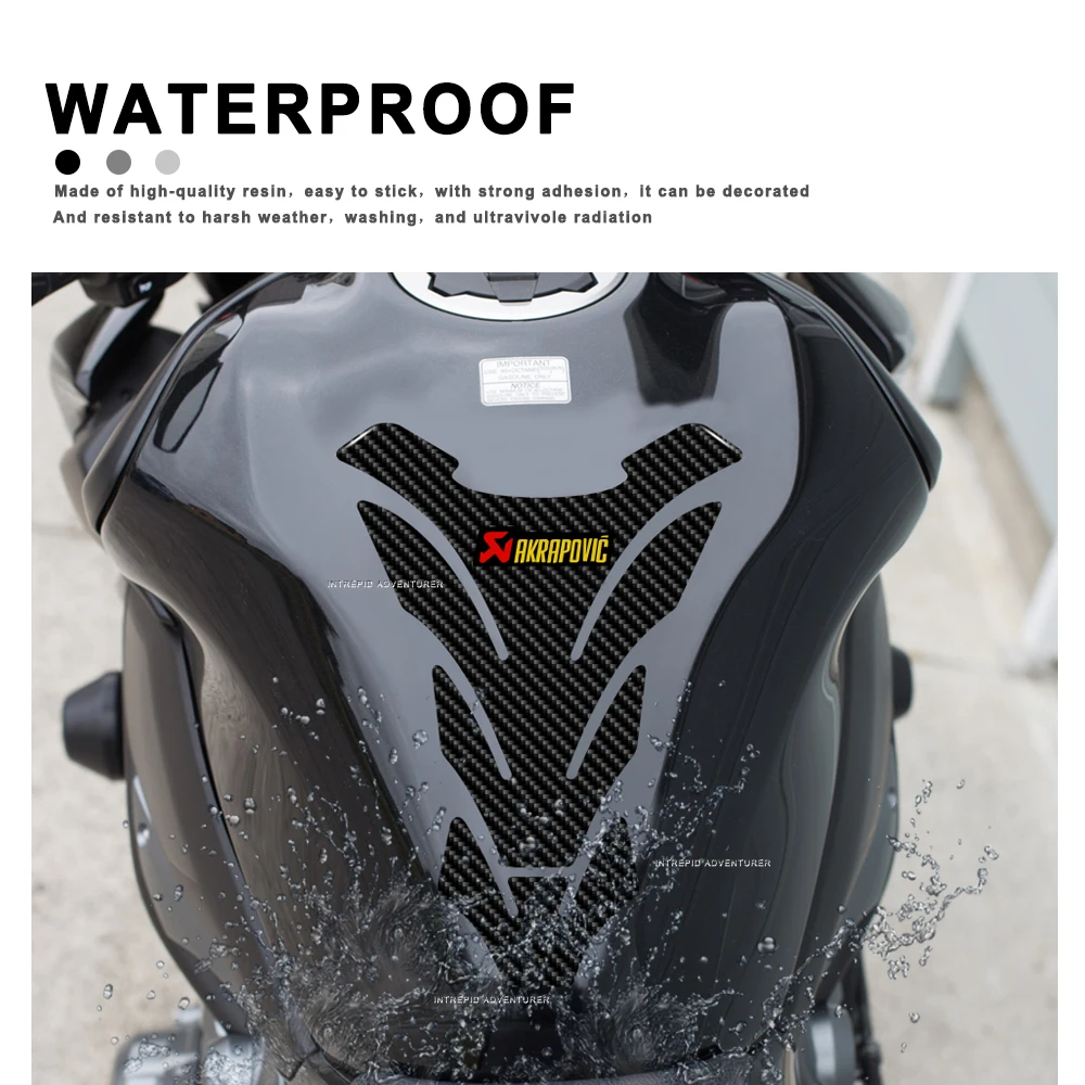 New 3D Epoxy Resin Sticker Motorcycle Fuel Oil Tank Pad Protection Cover Universal Fishbone Decal