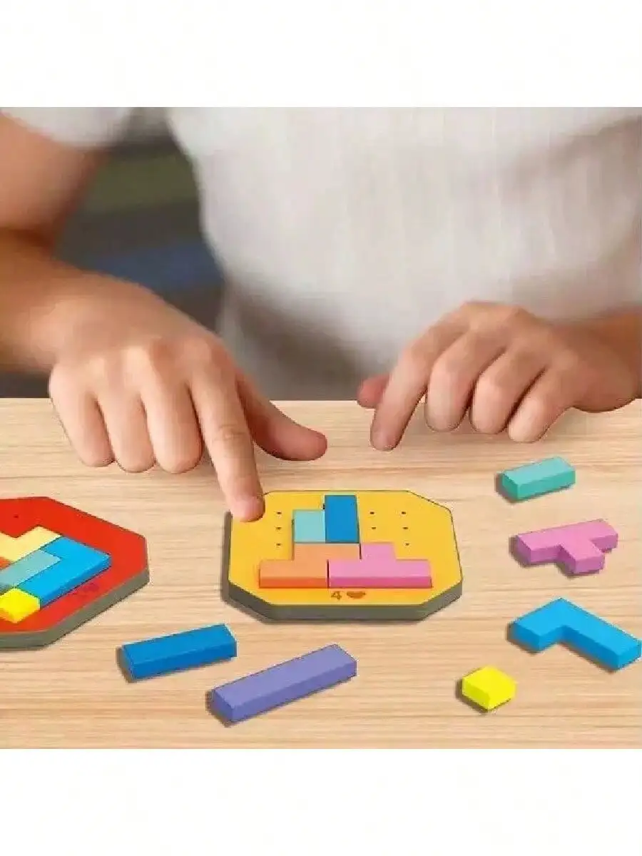 1 ชุด 128 ชิ้นเด็กปริศนาปริศนาผู้เล่นหลายคนเกมการออกกําลังกาย Thinking logic และจินตนาการเชิงพื้นที่ของขวัญวันเกิดที่สมบูรณ์แบบ