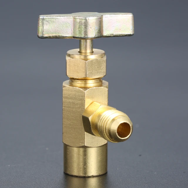 R1234YF Can Tap 1/2 ''Acme do 1/4'' zawór dozownika SAE AC czynnik chłodniczy otwieracz do butelek pasuje do R12 R22 wąż zasilający czynnika chłodniczego