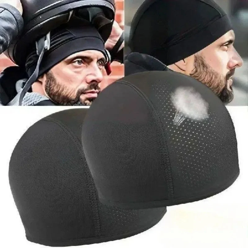 1/2/3/4/5/6Pcs Universal Motorcycle Helmet Inner Caps Breathable Balaclavas Quick-Drying Wicking Cooling Hat Dome Cap