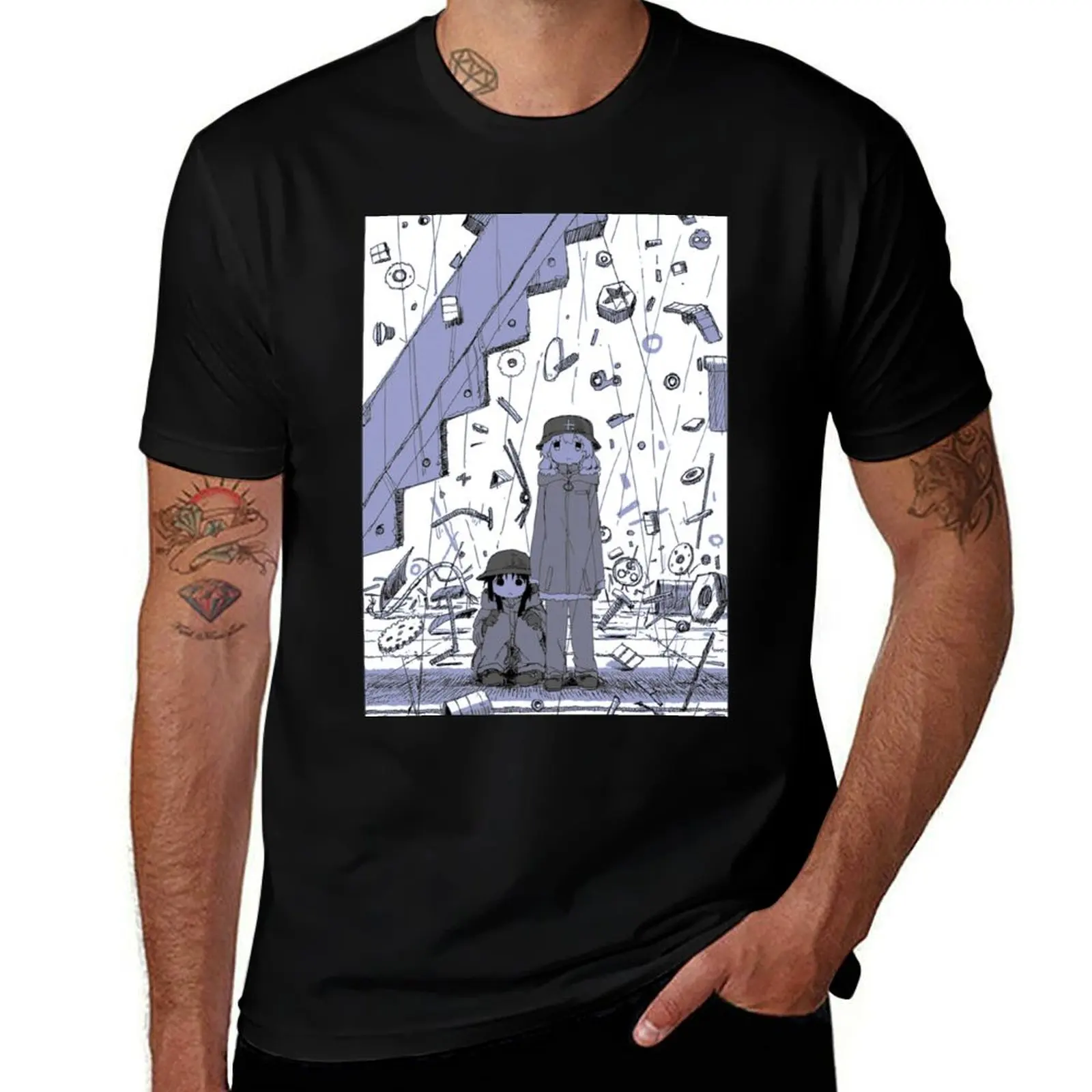 

shoujo shuumatsu ryokou girls last tour T-Shirt No Iron Casual Short Sleeve Top