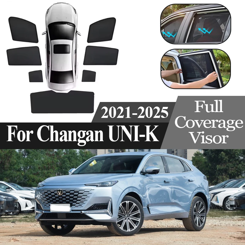 

Автозапчасти для Changan UNI-K iDD 2021-2025 2023 2024, автомобильный магнитный солнцезащитный козырек, защита от УФ-лучей, закрытие, блокирующая занавеска