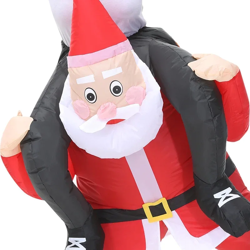 2025 New Adult Halloween Inflatable Mascot Costume Santa Claus Snowman Elk for Christmas Carnival Party X156