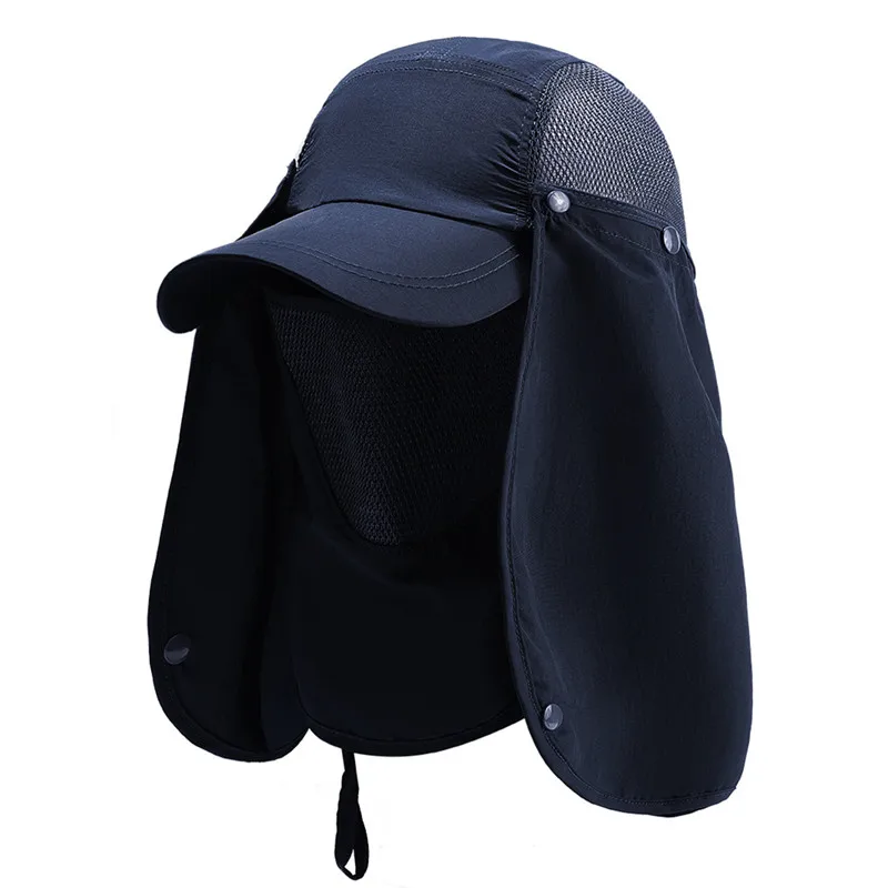

New summer mesh breathable sun hats women's hat camping hat detachable shawl Veil sunscreen UV protection fishing caps for men