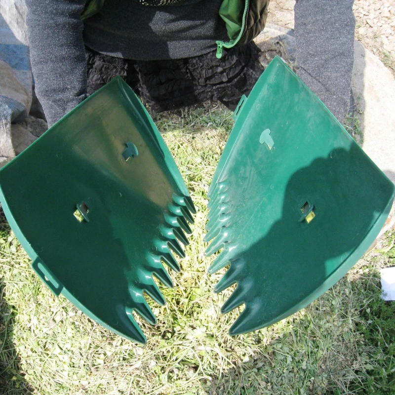1 คู่แบบพกพา Garden และ YARD Leaf Scoops Hand Rakes สำหรับสนามหญ้าและสวนทำความสะอาด-Up Heavy Duty เศษสนามหญ้าใบ