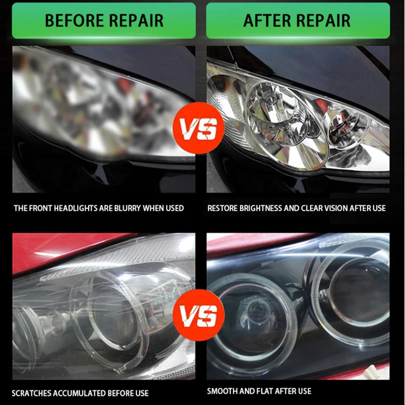 10/30ml Car Headlight Polishing Liquid Fuzzy Oxidation Anti-scratch Repair Light Cleaning Paste Headlight Refurbish Agent JBXG-8