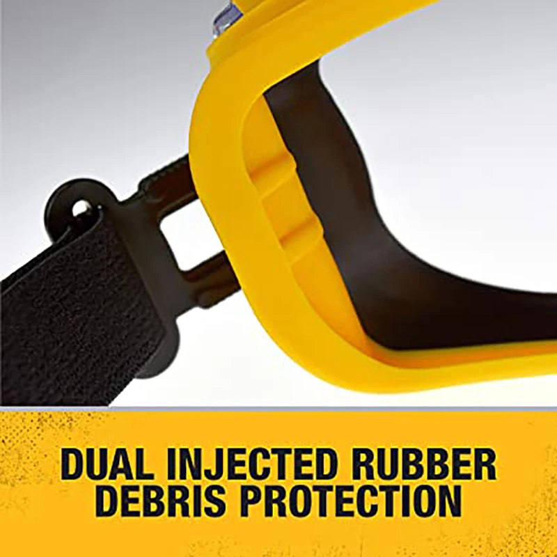 DEWALT Concealer DPG82-11, kacamata industri profesional alat utilitas multifungsi cetakan ganda anti-kabut bening