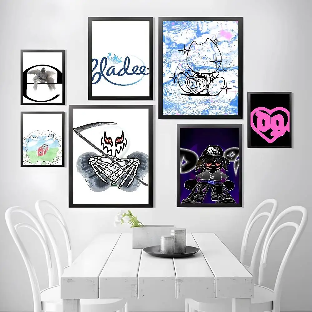 Ecco2k Drain Poster Self-adhesive Art Waterproof Paper Sticker Coffee House Bar Room Wall Decor