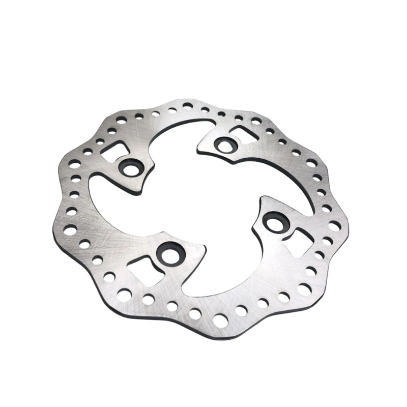 190mm Stainless Steel Motorcycle Brake Disc with Circular Perforations and a Shaped Outer for Electric Motorcycle