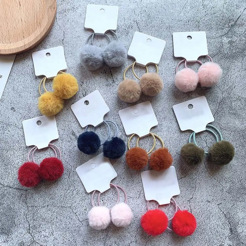 

Elastic Sweet Kids Rubber Pompom Girl Hair Accessories Rubber Band Girl Hair Ring Hair Rope