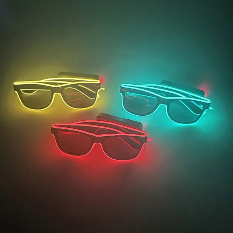 LED color  luminous glasses birthday party sunglasses cold light glasses party supplies performance cheer party luminous props