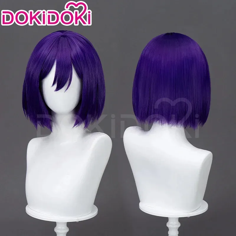 111 لعبة www Omori DOKIDOKI شعر مستعار قصير أزرق أرجواني باسل هيرو كيل كوسبلاي قبعة شعر مستعار مجانية