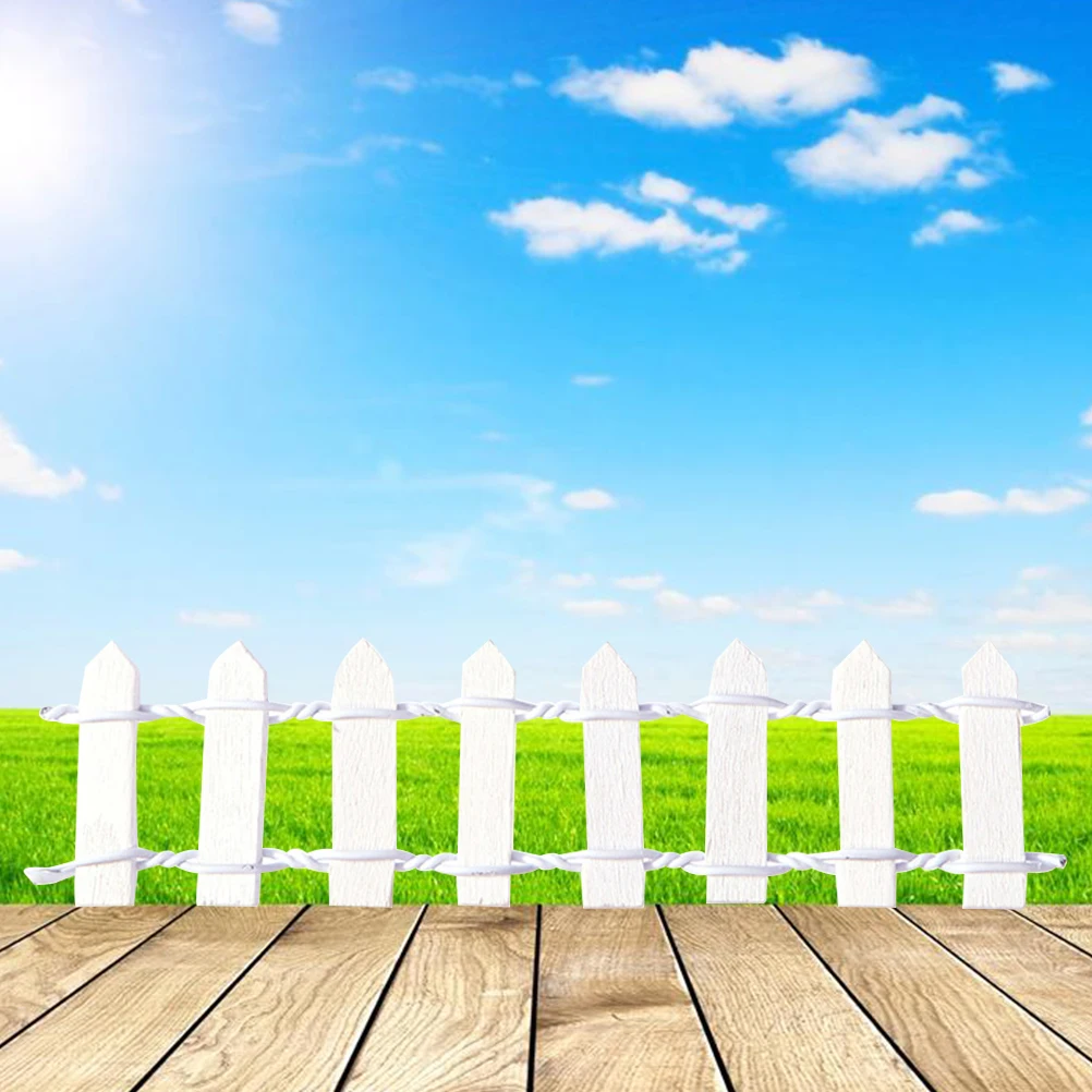 

Mini Wooden Fence for Christmas Tree Decorations Holiday Displays Fairy Gardens Hotels Realistic Shape Micro Landscape Gardening