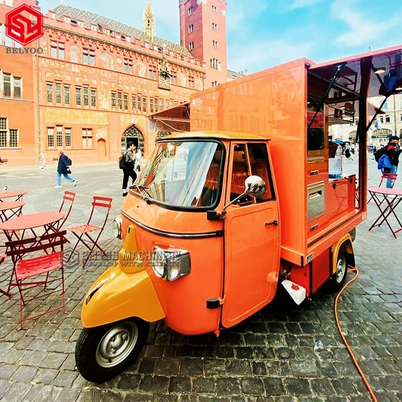 Mobile Electric Food Cart Street Food Pizza Kiosk Ice Cream Stall Tricycle Food Cart