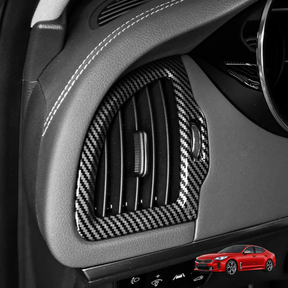 

LHD/RHD For Kia Stinger 2018-2023 Car Tuning Carbon Fiber ABS Both Side Vent Cover Trim Accessories