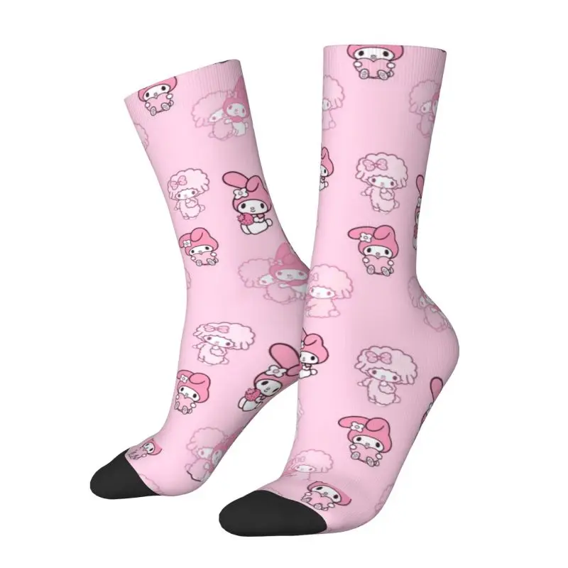 

Custom Cartoons Melody Dress Socks for Men Women Warm Fashion Novelty Crew Socks