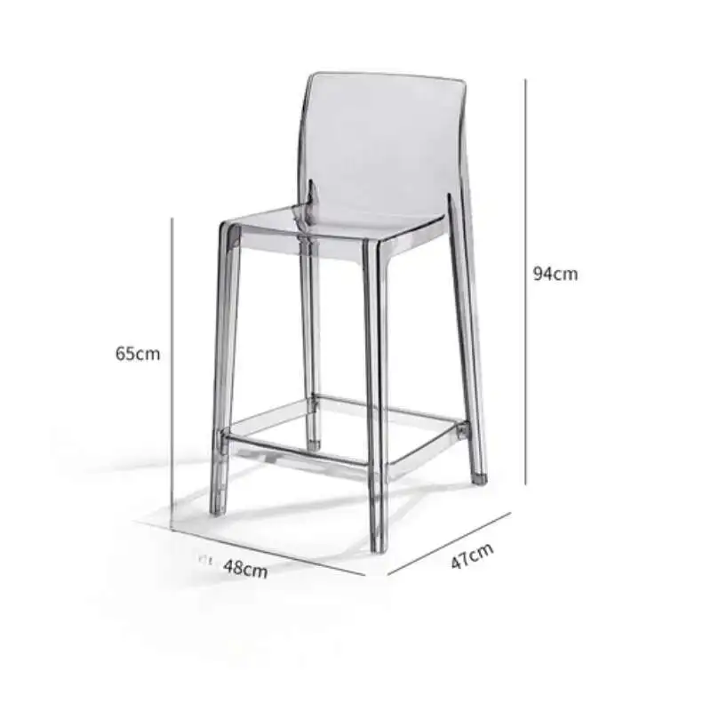 

Transparent Acrylic Modern Bar Chairs Dining Reception Counter Stool Office Bar Chairs High Design Cadeira Bar Furniture MR50BC