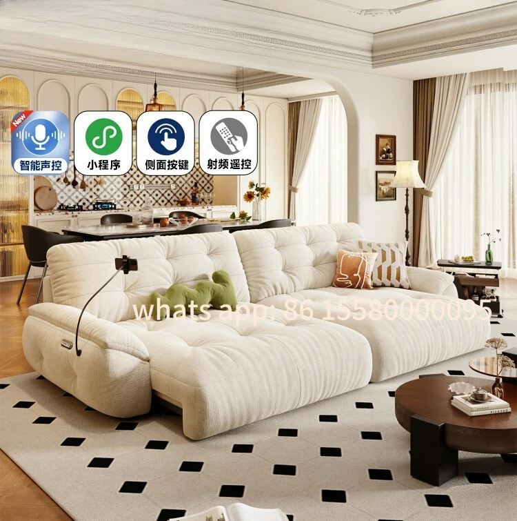 

Customizable Space Cloud Electric Function Fabric Sofa Bed