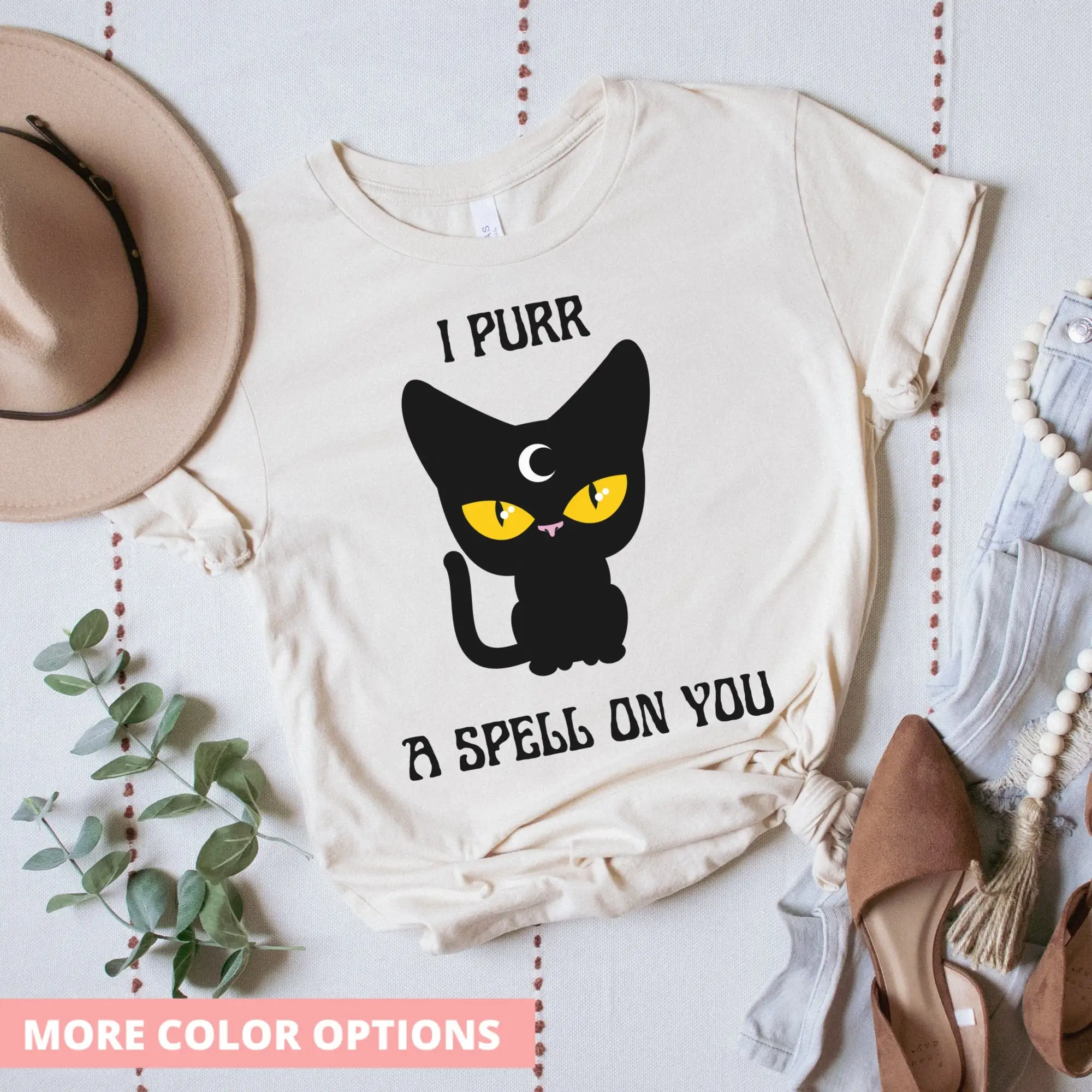 I Purr A Spell On You T Shirt Put Halloween Cat Lovers Party