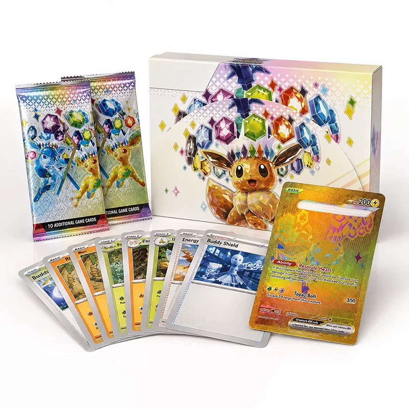 **360Pcs Card MEGA EVOLUTION Lucario Prismatic Evolutions Game Cartoon English VERSION Booster Battle Transaction Card Gifts