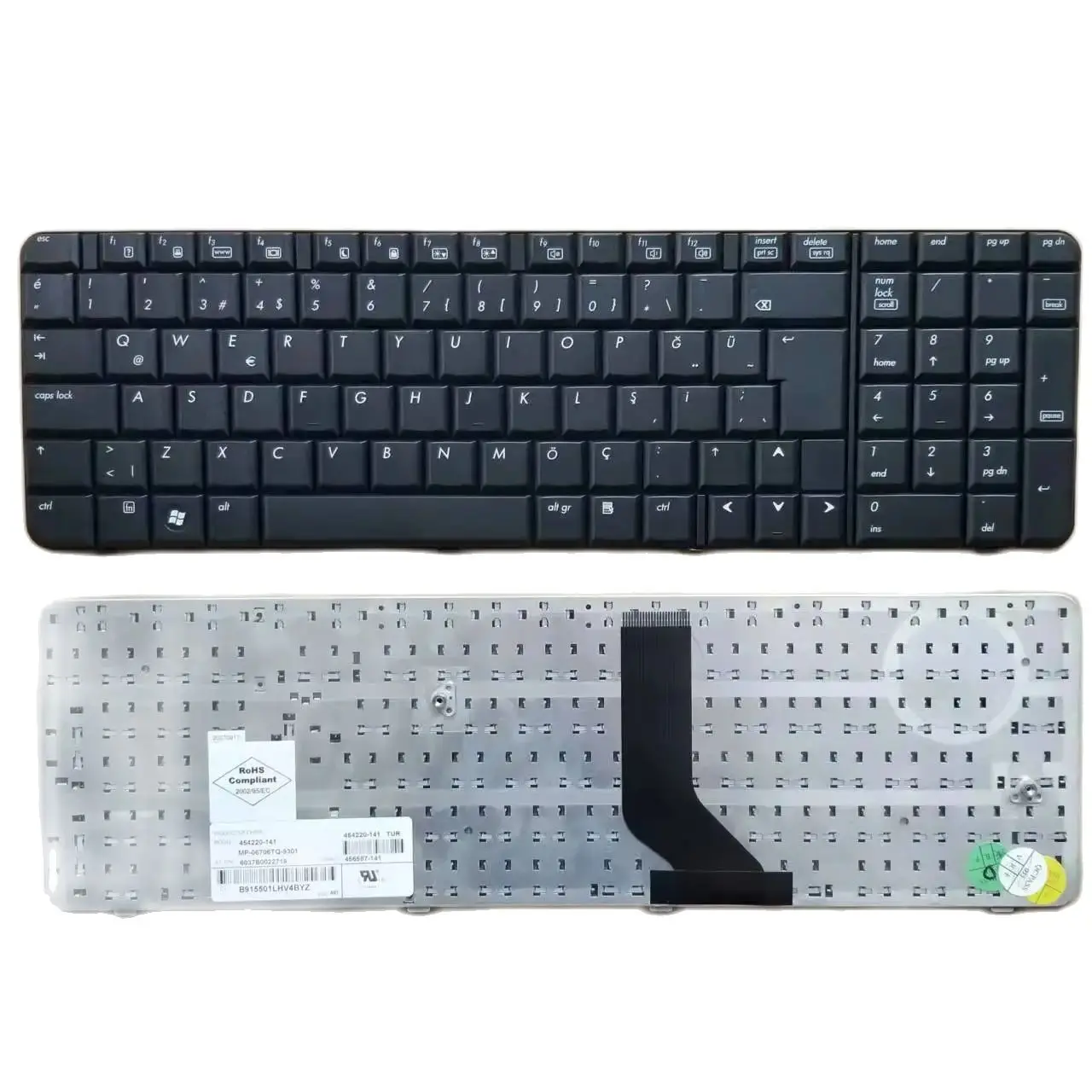 

New For HP 6820 6820S 6800 Series Turkish TR Laptop Keyboard Black 454220-141 MP-06706TQ-9301