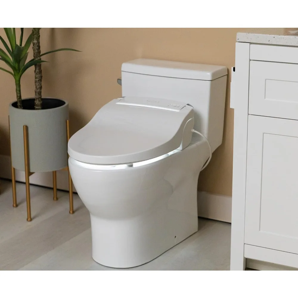 مقعد مرحاض بيديت ممدود JX2، أبيض، ماء دافئ لا نهاية له، * جديد * ضباب وعاء، ضوء LED، تشغيل هادئ، جهاز تحكم عن بعد لاسلكي