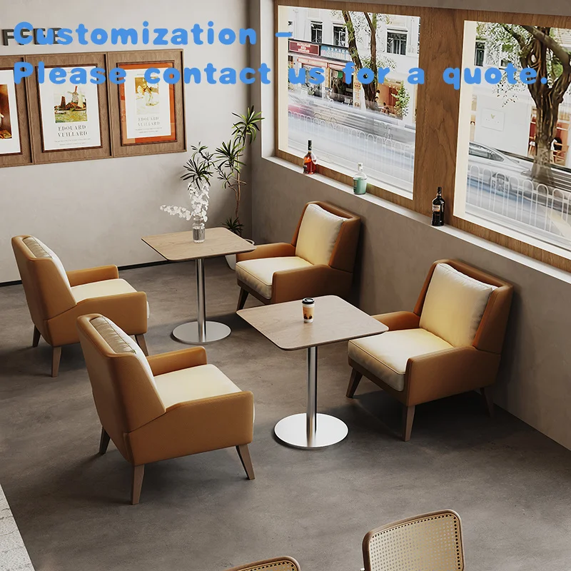 

custom.Commercial Western Restaurant Furniture Bar and Coffee Table Chair Dessert and Milk Tea Shops
