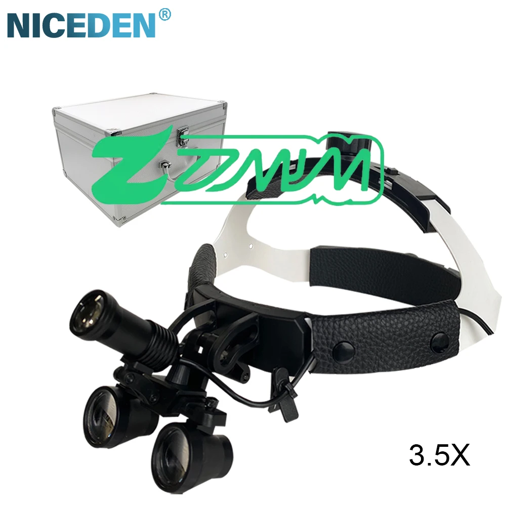 

2.5X 3.5X den tal Surgical Binocular Eye Loupe LED Surgical Magnifying Glass den tal Loupe With LED Light