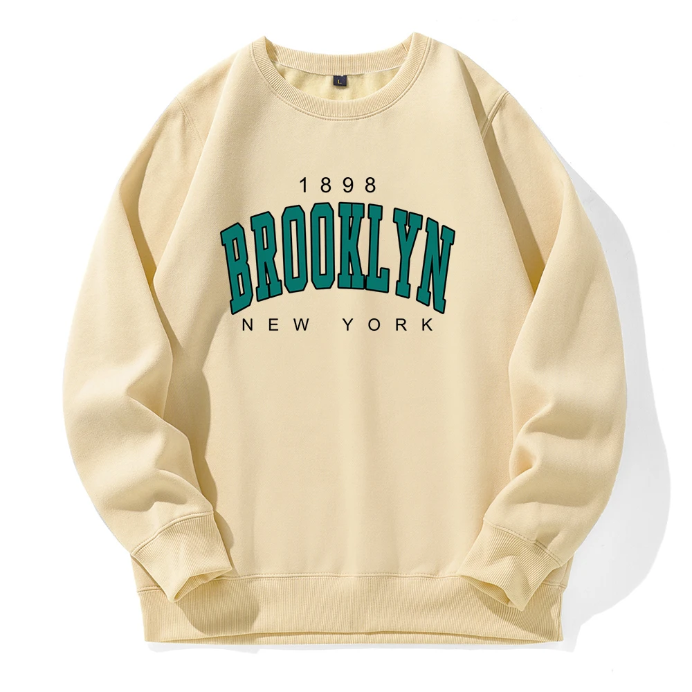 1898 Brooklyn New York Hoodies Men Fleece Sports Street Hoody Classic Retro All Match Streetwear Casual Fashion Tide New Hooded