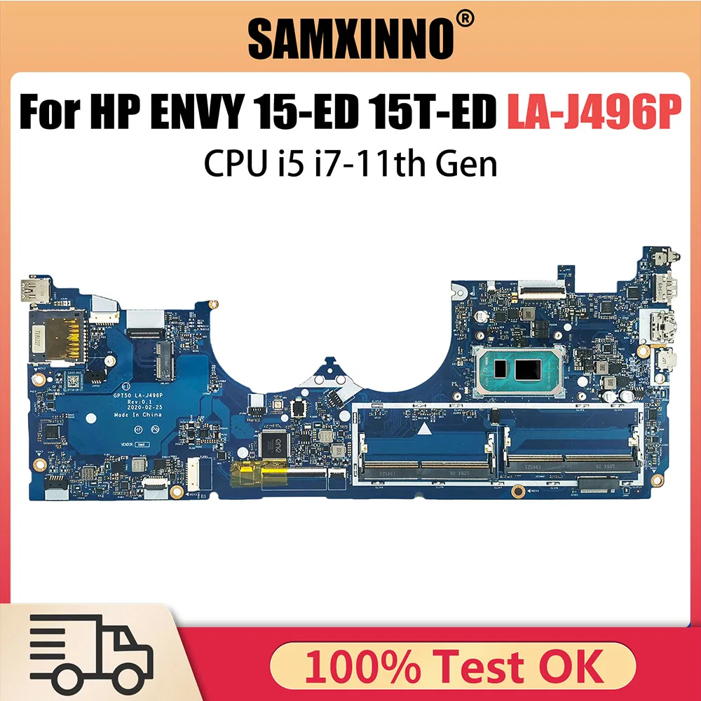 Laptop Mainboard For HP ENVY 15-ED 15T-ED LA-J496P M20703-501 M20700-601 M20704-601 Motherboard i5-1135G7 i7-1165G7 CPU