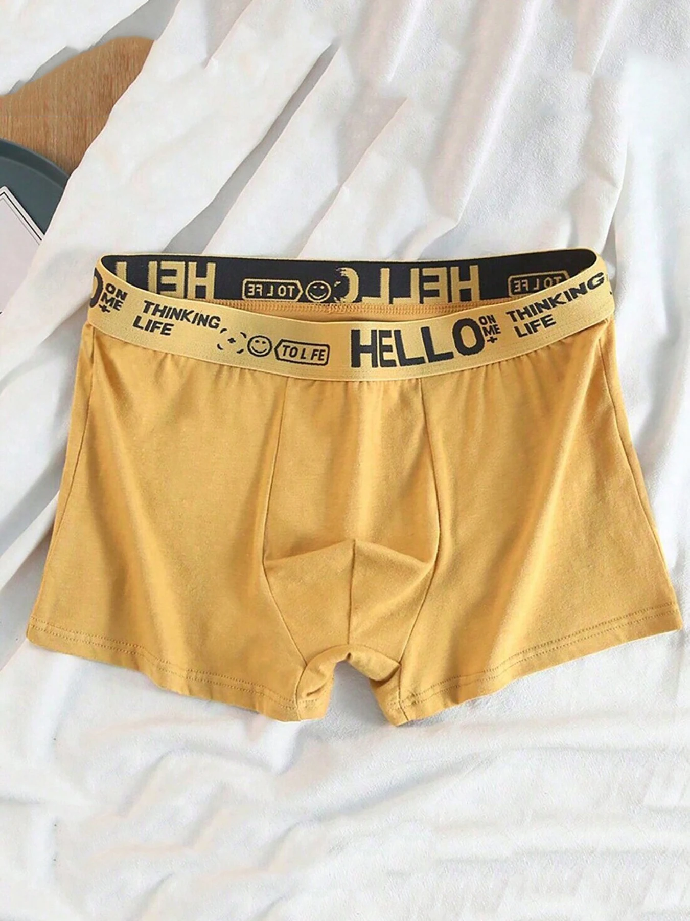 3Pcs Set Of Men Letter Waistband Personalized Boxer Shorts Fashion Trend Men Close Fitting Boxer Shorts Men's Stretch Underwear
