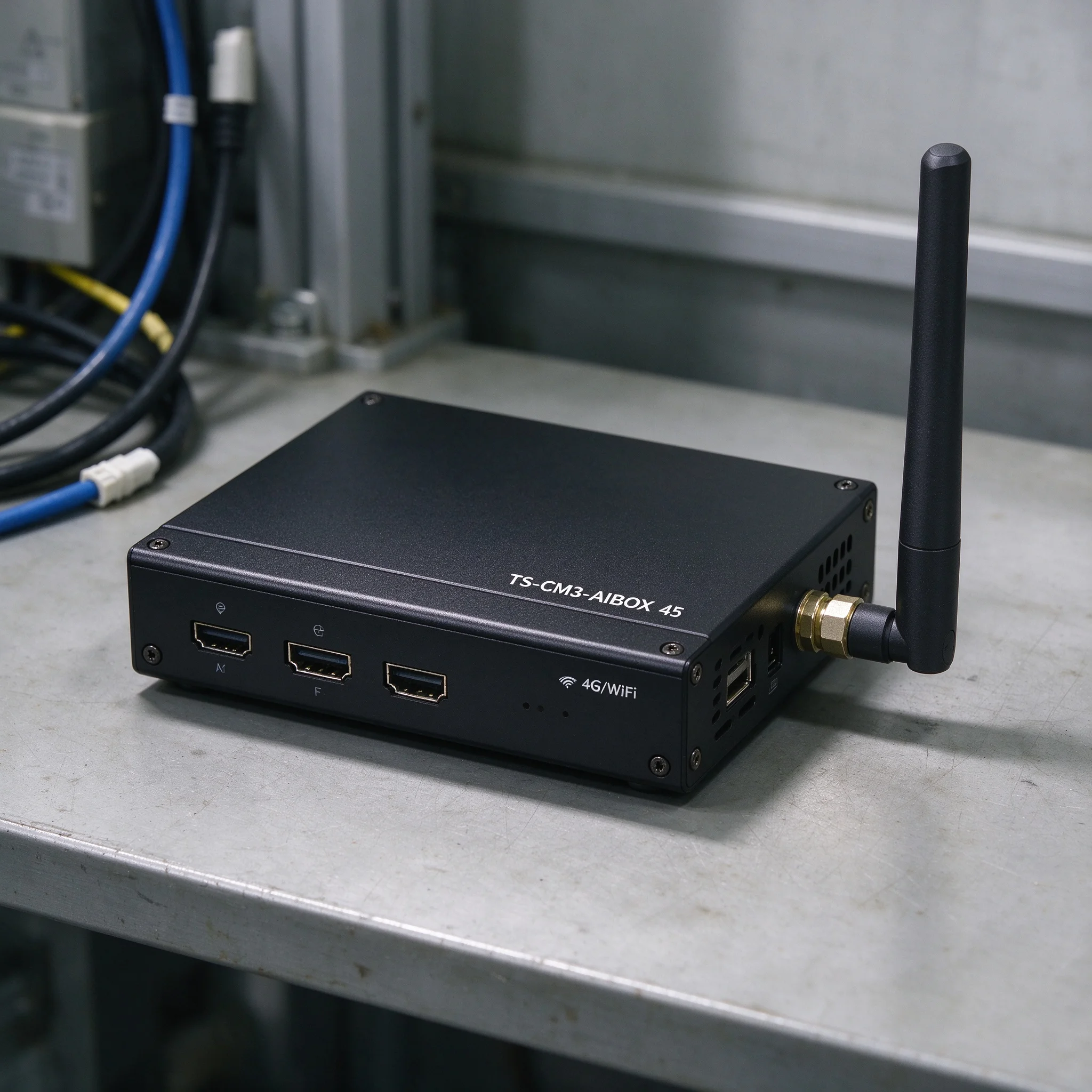 Gateway Industrial TS-CM3-AIBOX Edge AI Box RK3566 Ubuntu24.04 Dual M.2 Dual Gigabit Ethernet 9-30V Wide Voltage