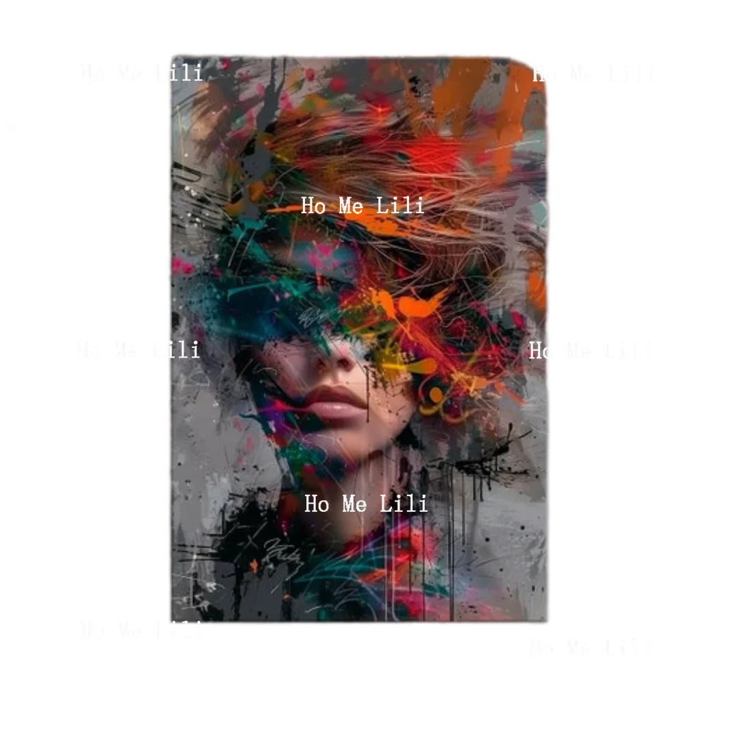 Abstract Canvas Wall Art Woman Painting Abstract Woman Portrait Print Colour Splash Graffiti Contemporary  Fashion Wall Decor