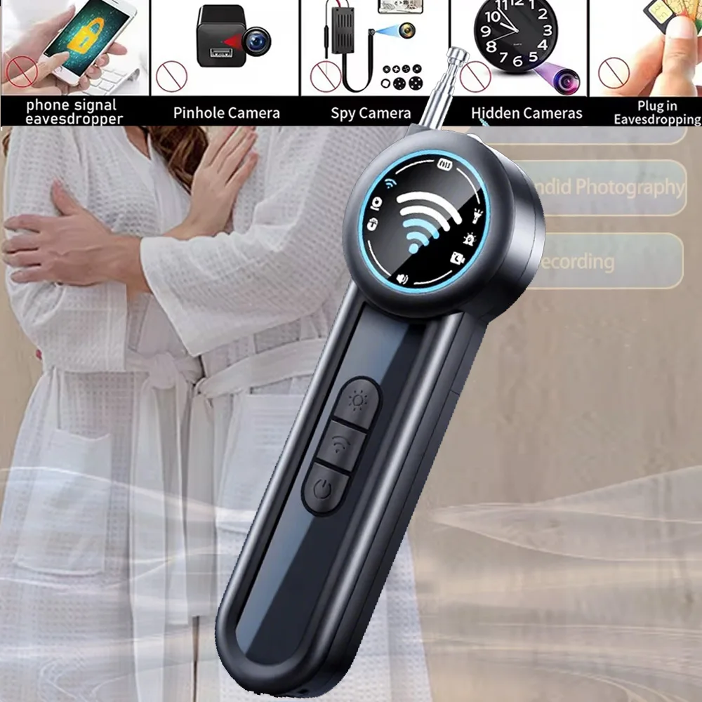 

Portable Hidden Spy Device Detector GPS Tracker - Anti-Spy Camera & Bug Finder with Vibration Alarm for Hotel Home Security