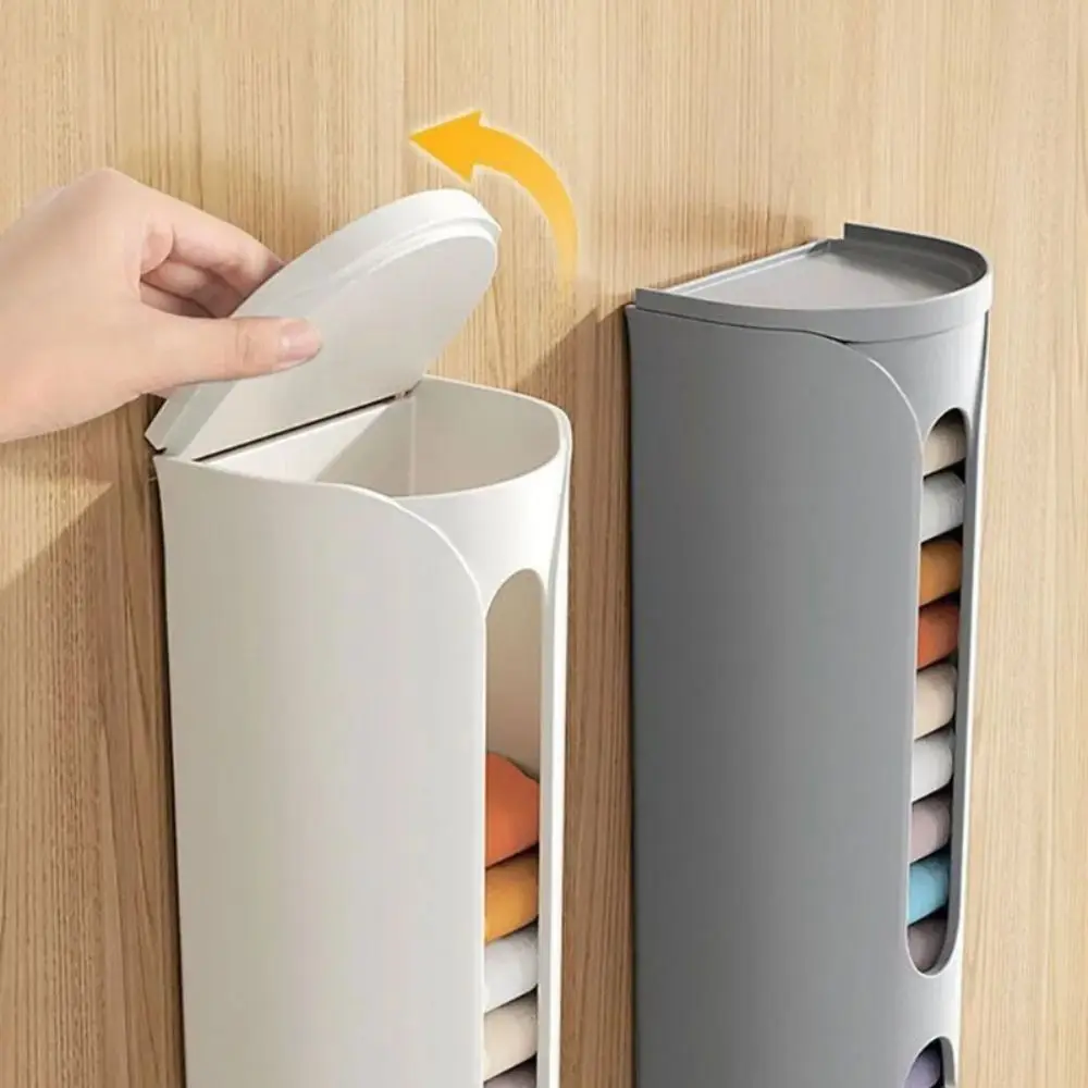 Wall-Mounted Underwear Storage Box Self Adhesive Space-saving Garbage Bag Dispenser Simple Style Large Capacity image 5