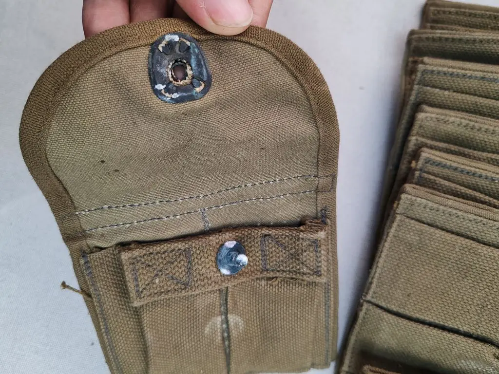 فائض عسكري-حقيبة مجلات قماش ، أصلية وأصلية ، WW2 ، US M1 ، M2 ، 10