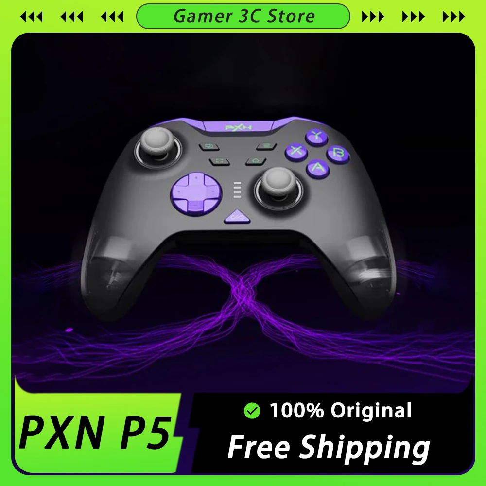 PXN P5 8K Game Controllers Three Mode Wireless Gamepad Custom Hall Trigger 8000Hz Polling Rate Gamepads For PC NS Smartphone