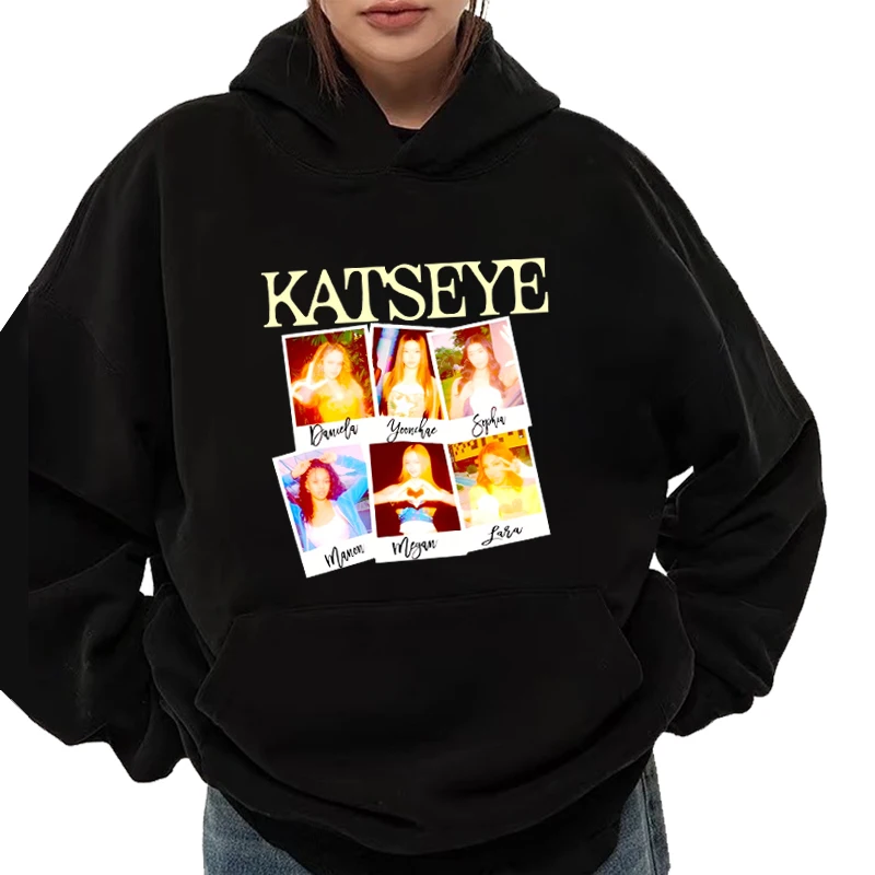 

Katseye Classic fashion hoodie men women vintage Long sleeve High Quality Sweatshirt with print Graphics oversized hoodie unisex