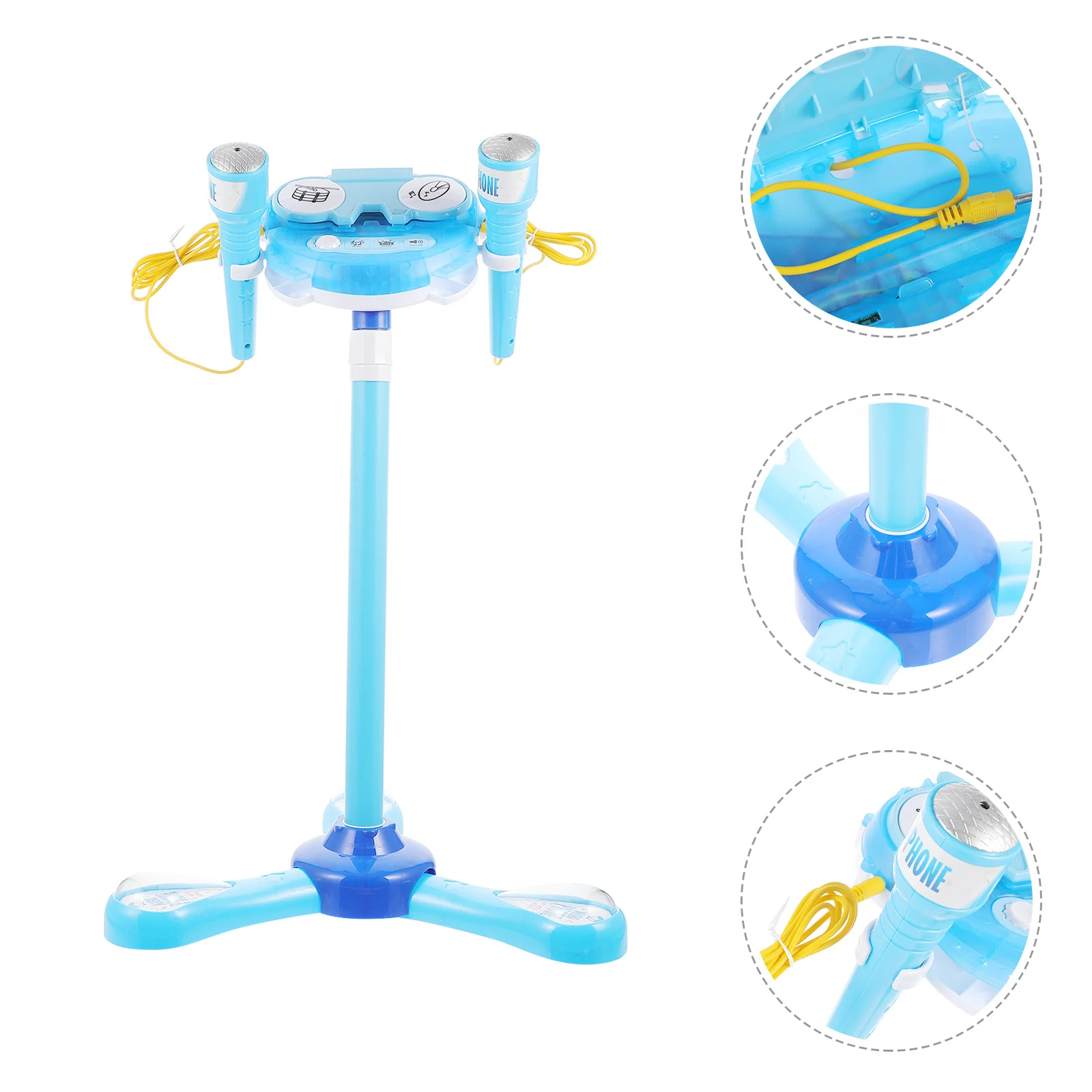 ไมโครโฟนสำหรับการศึกษาเบื้องต้น ดีไซน์สีสันสดใส ของเล่นดนตรีสำหรับร้องเพลงคาราโอเกะ