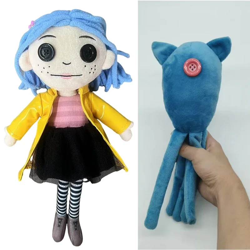 Anime Coraline Squid Plush Toys the Secret Door Stuffed Dolls Cartoon Plushie Pillow Home Ornament Peluche Birthday Xmas Gifts