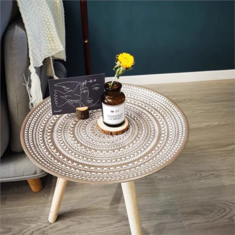 IHOME Morocco Nordic Ins Style Coffee Table Modern Minimalist Homestay Retro Leisure Creative Mini Coffee Table Fashion  2024