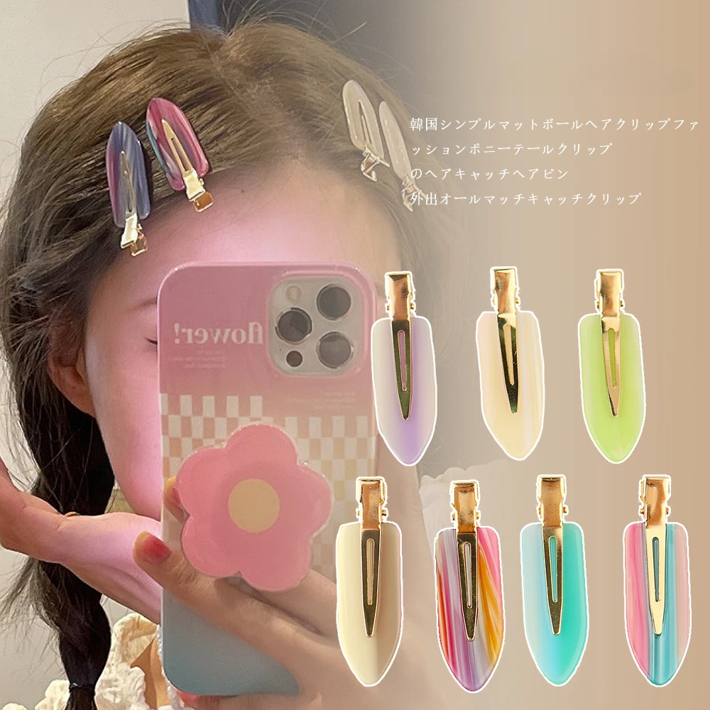 1/2/4pcs Seamless Hair Clips Bangs Side Fixed Fringe Barrette Face Makeup Washing Accessories Women Girls Hair Styling Hair Pins