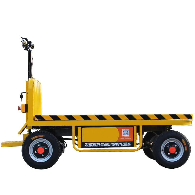 

Wyj Electric Flat Truck Lift Platform Hydraulic Four-Wheel Hand Push Handling Vehicle