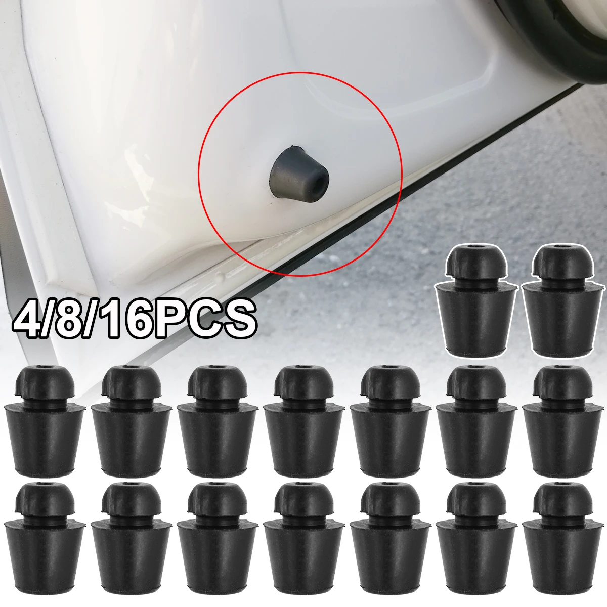 

Car Door Rubber Buffer Protector Auto Body Trunk Shock Absorbing Gasket Pads Anti-collision Dampers Sticker Block Replacement