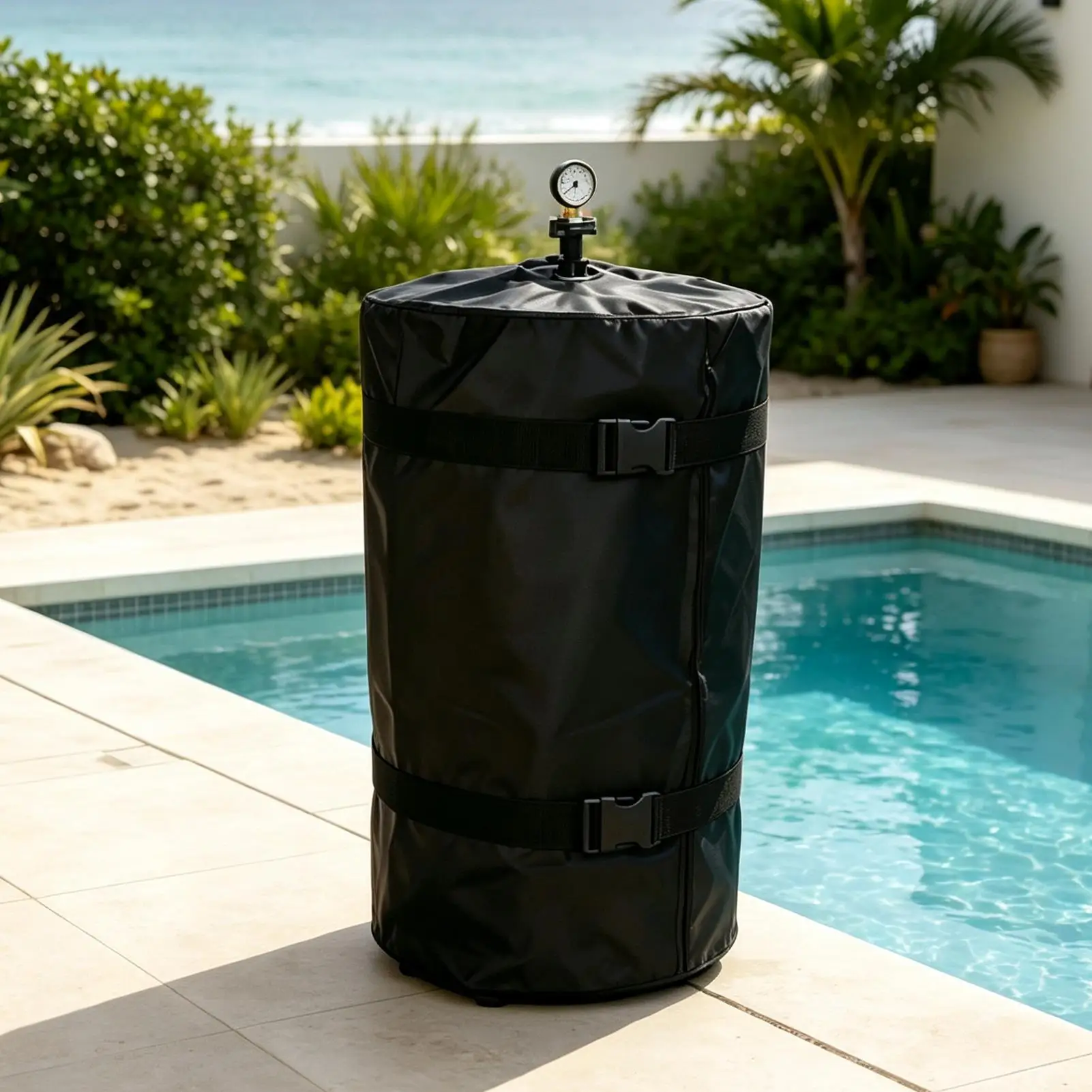 Winter Pool Filter Cover Heavy Duty Weather-Resistant Protective Pool Cartridge Filter Protector for Home Hotel Resort