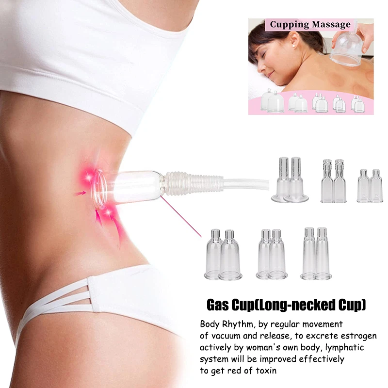 Multifunctional Vacuum Therapy Machine Upgaded Cupping Sets Breast Chest Massager Professional Facial Skin Care Beauty-health